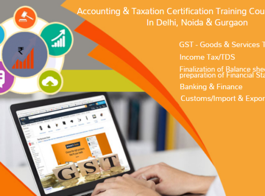 GST Training Course in Delhi, Karkardooma, SLA Institute, 100% Job Placement, Free Accounting